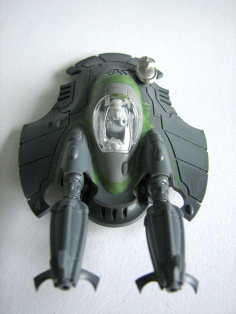Close-up view of converted plastic Night Spinner turret