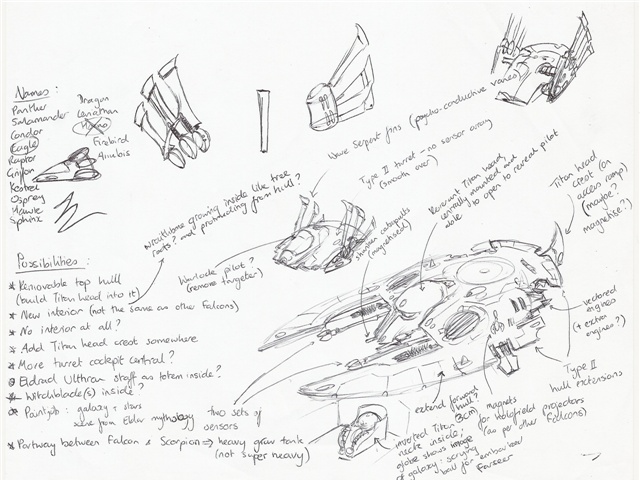 Eldar Eagle design sketches