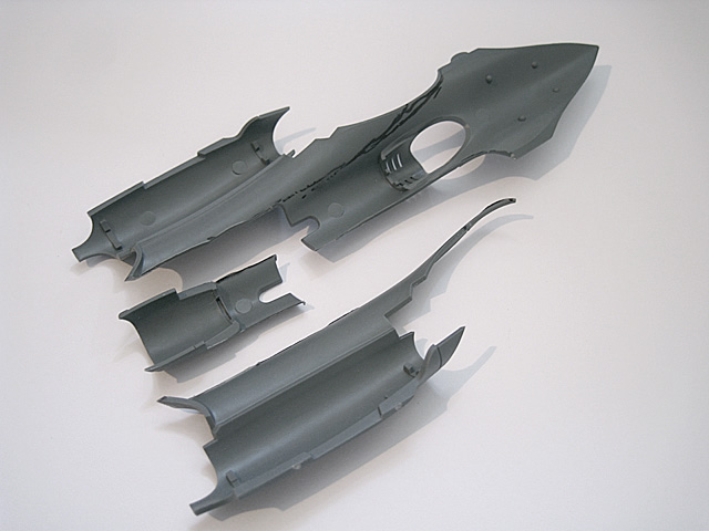 Converted Eldar Hemlock Wraithfighter components