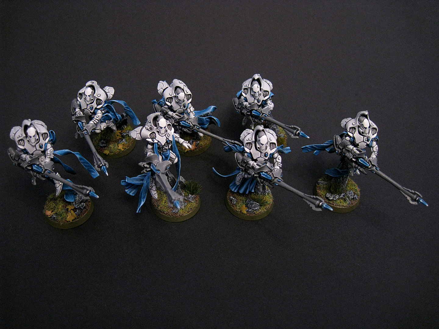 Painted Eldar Shadow Spectre squad with Exarch