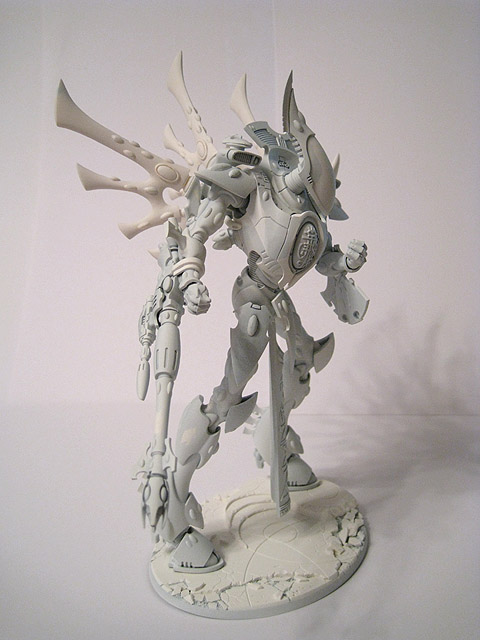 Converted Eldar Wraithknight with suncannon and scattershield