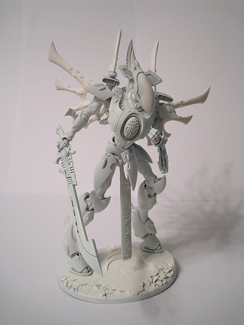 Converted Eldar Wraithknight with ghostglaive and scattershield