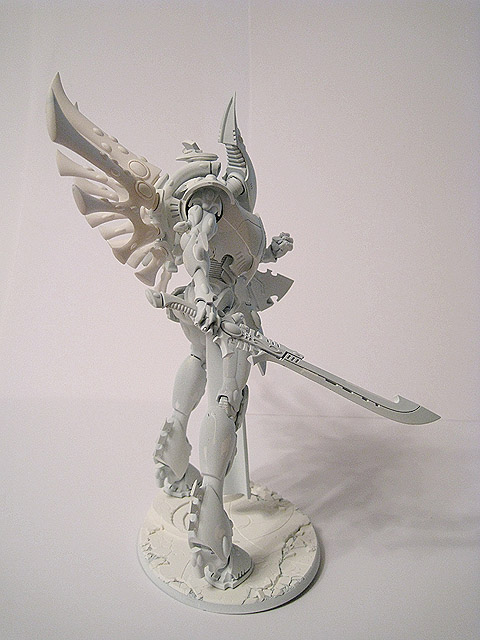 Converted Eldar Wraithknight with ghostglaive and scattershield