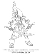 Eldar Wraithblade with Ghostswords paint scheme template